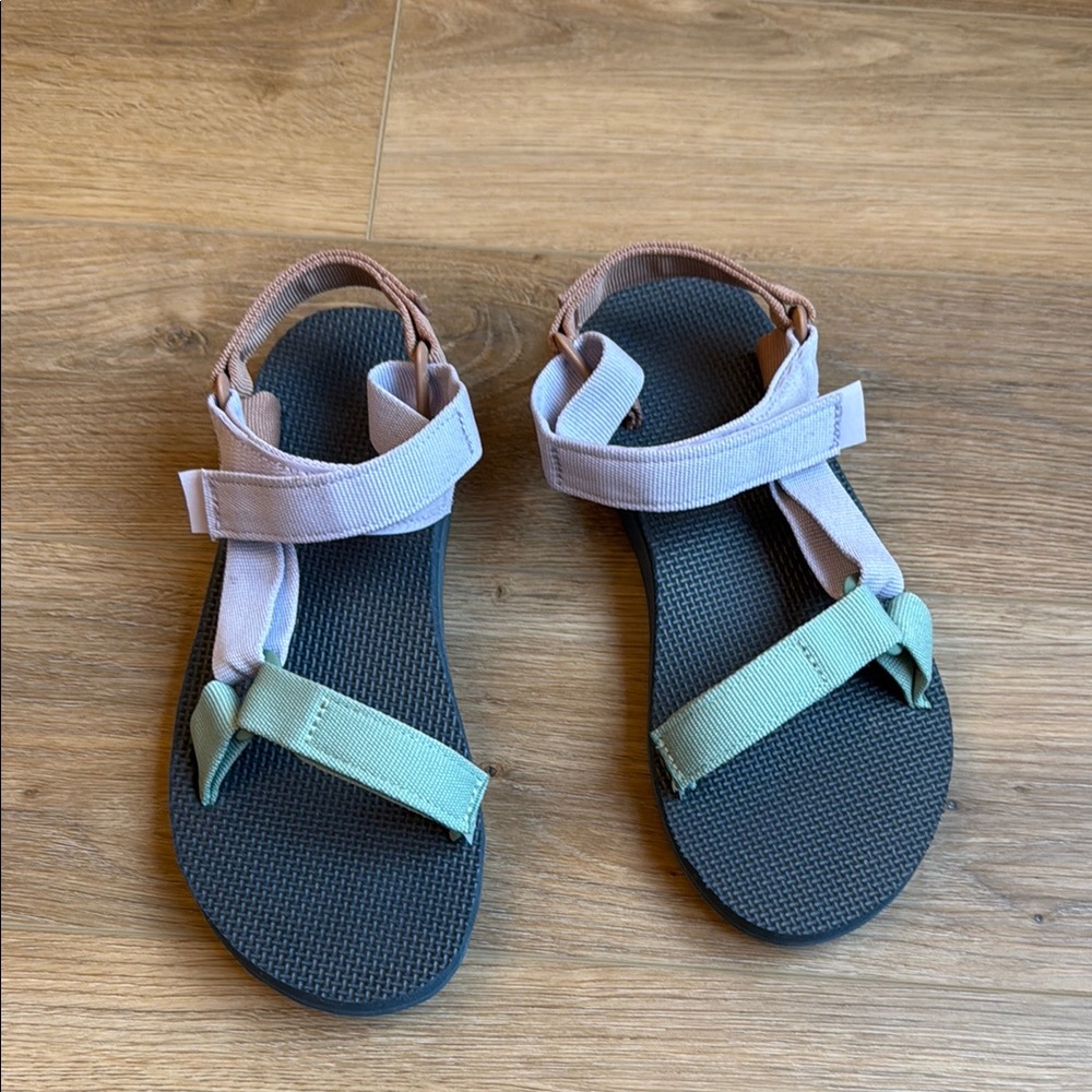 Teva Women's Pastel Multi-Color Strap Sandals (Pink, Mint, Black)